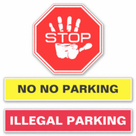 Rechtswidrige Parkmaßnahmen - Abbruch nicht gepark Aufkleber