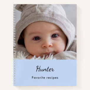 Recia Baby Boy Food Foto Name blau Notizblock