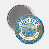 Recife Brasilien Magnet (Vorderseite/Rückseite)