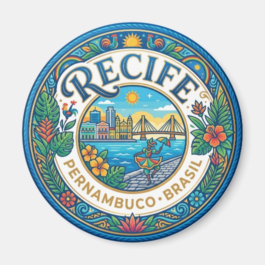 Recife Brasilien Magnet (Vorne)