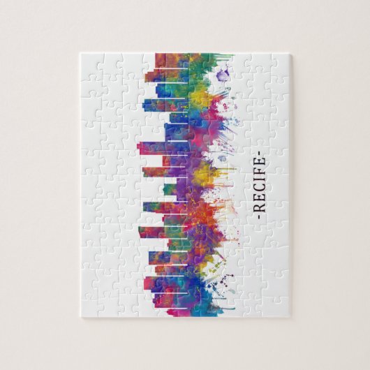 Recife Brazil Skyline Puzzle (Vertikal)