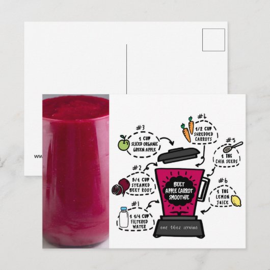 Recipe Apple Carrot Postkarte (Vorne/Hinten)