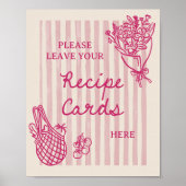 Recipe aus dem Markt für handgezogenes Brautparty Poster (Vorne)