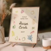 Recipe aus dem Markt für handgezogenes Brautparty Poster