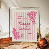 Recipe aus dem Markt für handgezogenes Brautparty Poster