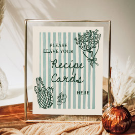 Recipe aus dem Markt für handgezogenes Brautparty Poster