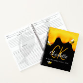 Recipe bienen schwarzen Honig Tropfen Monogramm Notizblock (Innenseite)