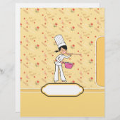 Recipe Binder Chapter Division with Kitchen Art (Vorne/Hinten)