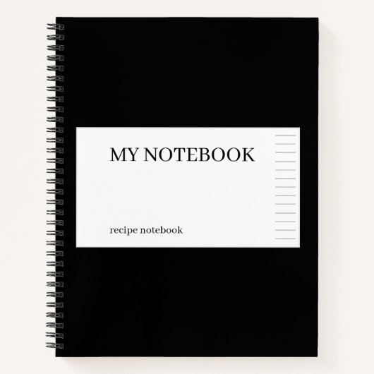 Recipe Black Notebook Notizblock (Vorderseite)