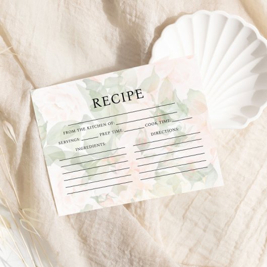 Recipe Blush Pink Garden Brautparty Begleitkarte