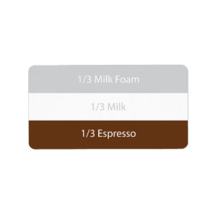 Recipe cappuccino Kaffee   Textentwurf Adressaufkleber