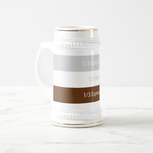 Recipe cappuccino Kaffee | Textentwurf Bierglas (Vorderseite Links)