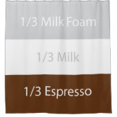 Recipe cappuccino Kaffee | Textentwurf Duschvorhang (Vorderseite)