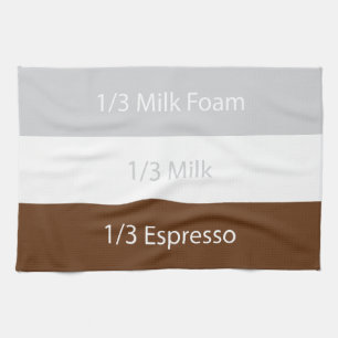 Recipe cappuccino Kaffee   Textentwurf Geschirrtuch