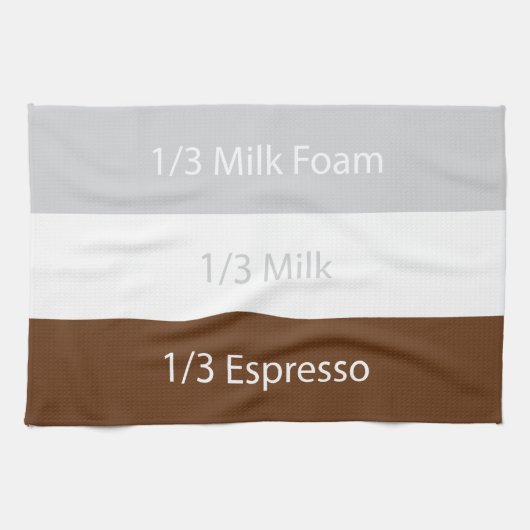 Recipe cappuccino Kaffee | Textentwurf Geschirrtuch (Horizontal)