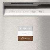 Recipe cappuccino Kaffee | Textentwurf Magnet (In Situ (Geschirrspüler))