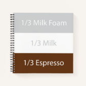 Recipe cappuccino Kaffee | Textentwurf Notizbuch (Vorderseite)