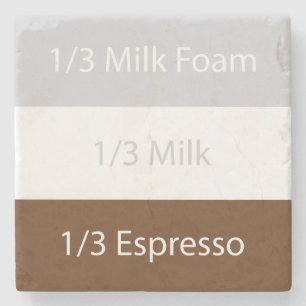 Recipe cappuccino Kaffee   Textentwurf Steinuntersetzer
