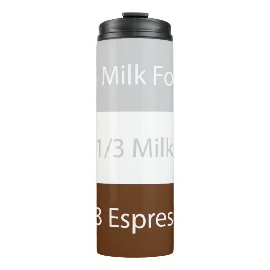 Recipe cappuccino Kaffee | Textentwurf Thermosbecher (Vorderseite)