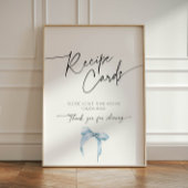 Recipe Card Brautparty Etwas Blue Dusty Bow Sockelschild