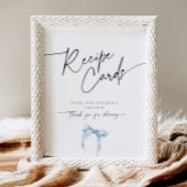 Recipe Card Brautparty Etwas Blue Dusty Bow Sockelschild