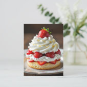 Recipe Card for Homemade Whipped Cream Postkarte (Stehend Vorderseite)