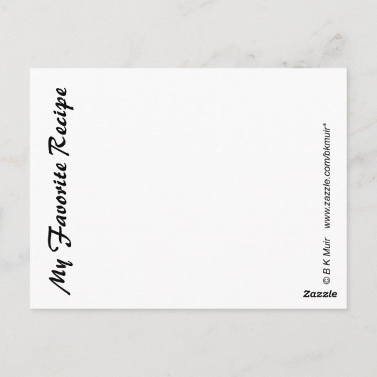 Recipe Card - Grapes Postkarte (Rückseite)