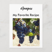 Recipe Card - Grapes Postkarte (Vorderseite)