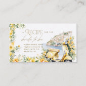 Recipe Card Positano Amalfi Vespa Brautparty Begleitkarte (Vorderseite)