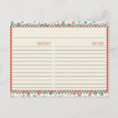 Recipe Cards für Zucker und Gewürze Ankündigungspostkarte (Rückseite)