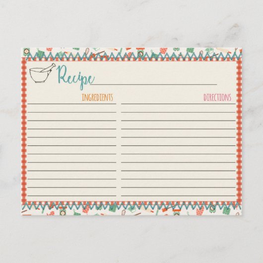 Recipe Cards für Zucker und Gewürze Ankündigungspostkarte (Vorderseite)