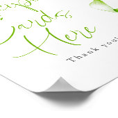 Recipe Cards Sage Green Bow Bridal Shower Sign Poster (Ecke)