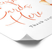 Recipe Cards Terracotta Bow Bridal Shower Sign Poster (Ecke)