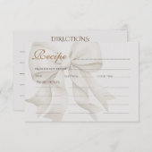 Recipe des neutralen Brautparty Begleitkarte (Vorne/Hinten)