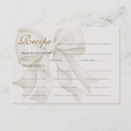 Recipe des neutralen Brautparty Begleitkarte