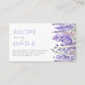 Recipe Elegante Lavendel Brautparty Begleitkarte (Vorderseite)