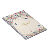 Recipe Field Blume Butterfly Elegante Notizblock (Rechte Seite)