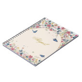 Recipe Field Blume Butterfly Elegante Notizblock (Linke Seite)