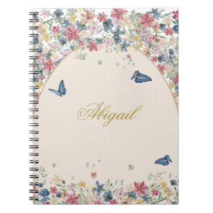 Recipe Field Blume Butterfly Elegante Notizblock