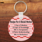 Recipe for a Social Worker Schlüsselanhänger (Vorderseite)