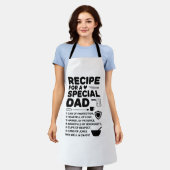 Recipe for a Special Dad Kitchen Love, Respect Schürze (Getragen)