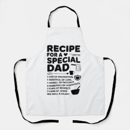 Recipe for a Special Dad Kitchen Love, Respect Schürze