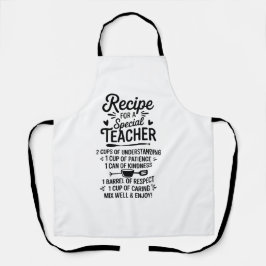 Recipe for a Special Teacher Kitchen Appreciation Schürze