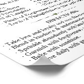 Recipe for Happy Marriage Matcha Wedding Gift Poster (Ecke)