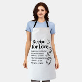Recipe for Love Kitchen Romantic Quote Cooking Apr Schürze (Getragen)