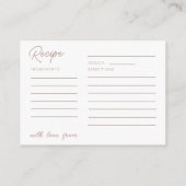 Recipe for the Bride Boho Floral Begleitkarte (Rückseite)