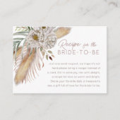 Recipe for the Bride Boho Floral  Begleitkarte (Vorderseite)