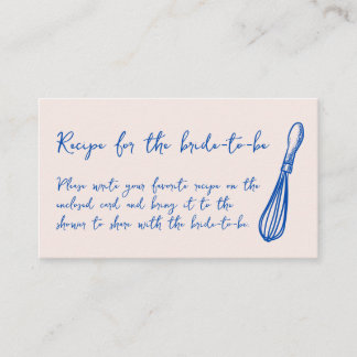 Recipe For The Bride Kitchen Bridal Shower Begleitkarte