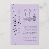 Recipe For the Bride Purple Bridal Shower Begleitkarte (Vorderseite)