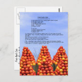 Recipe frischen Apfelkuchen Postkarte (Vorne/Hinten)
